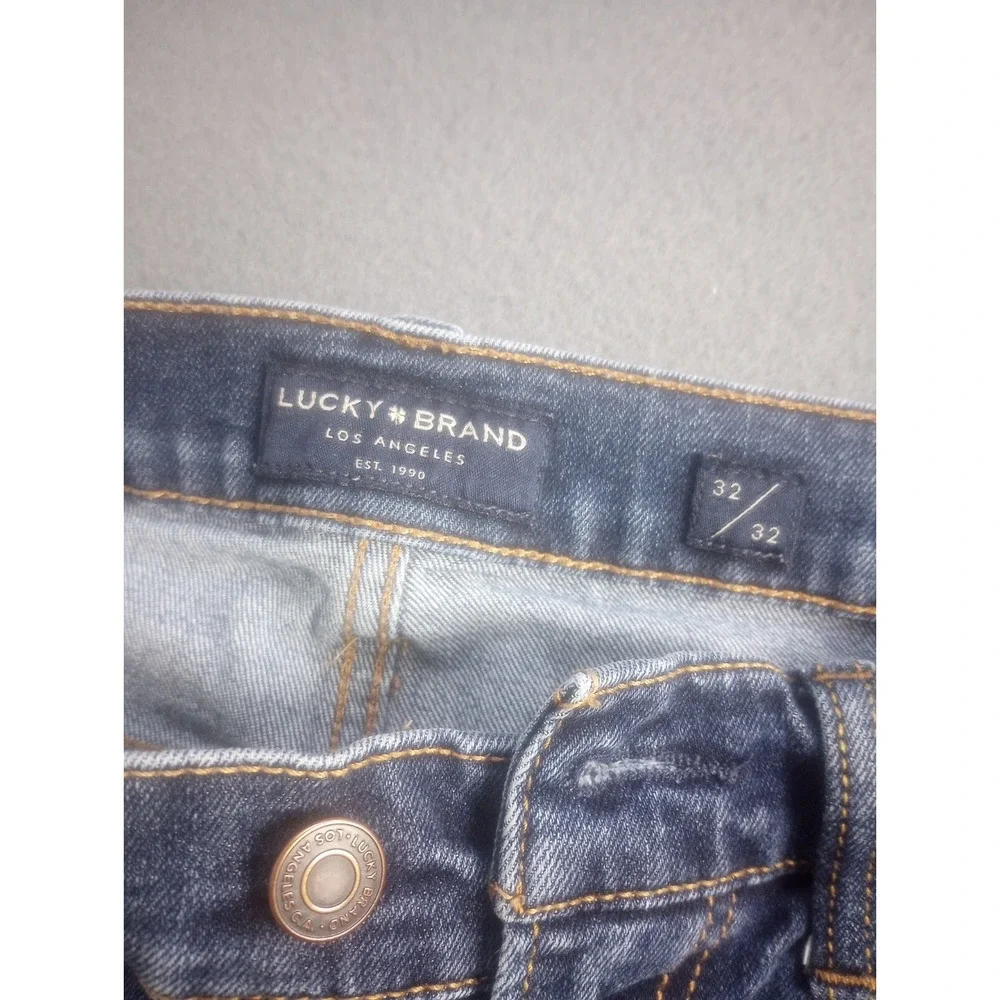 Lucky Brand Mens 410 Athletic Slim 32x32 Meduim Dark Wash Denim Blue Jeans